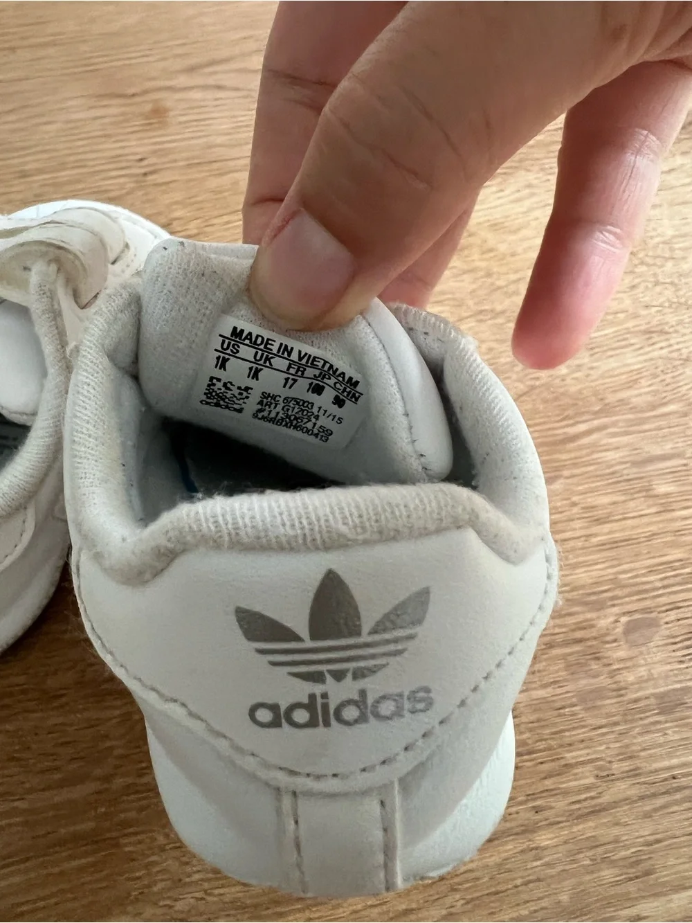Adidas Kids Baby White Superstar Crib Shoes Velcro Sneakers Infant 1K